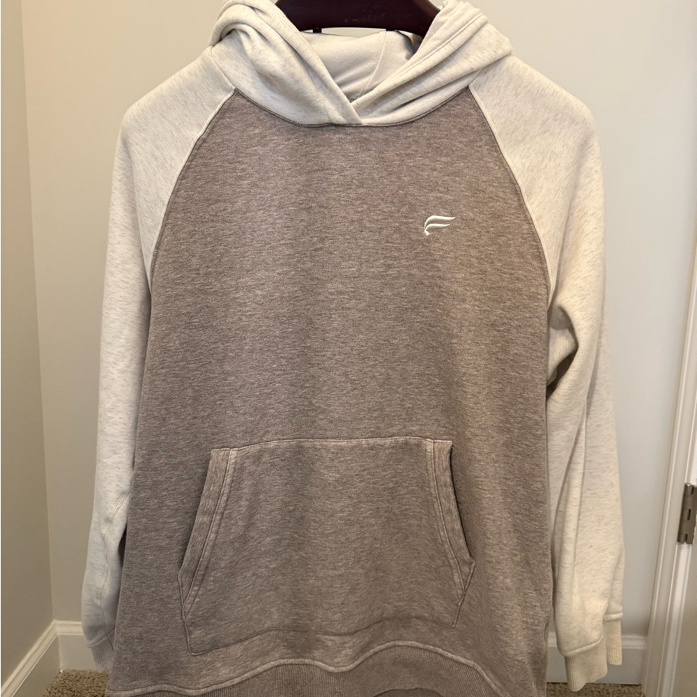 Fabletics Gray and Cream Hoodie